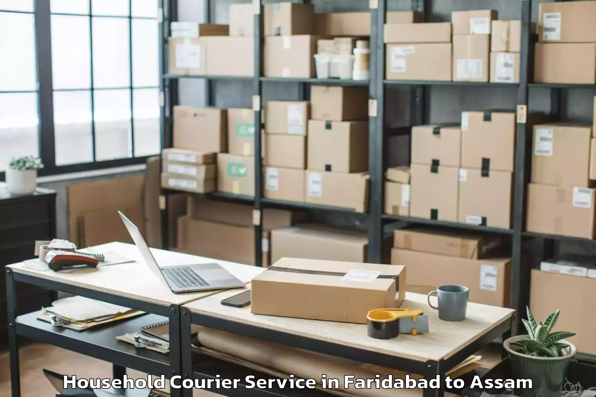 Professional Faridabad to Kampur Town Household Courier